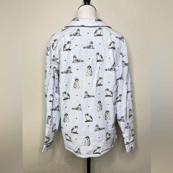 Set-‎ PJ Salvage Cat Lovers Novelty Print 100% Cotton Pajama Size Small Blue - Picture 3 of 10